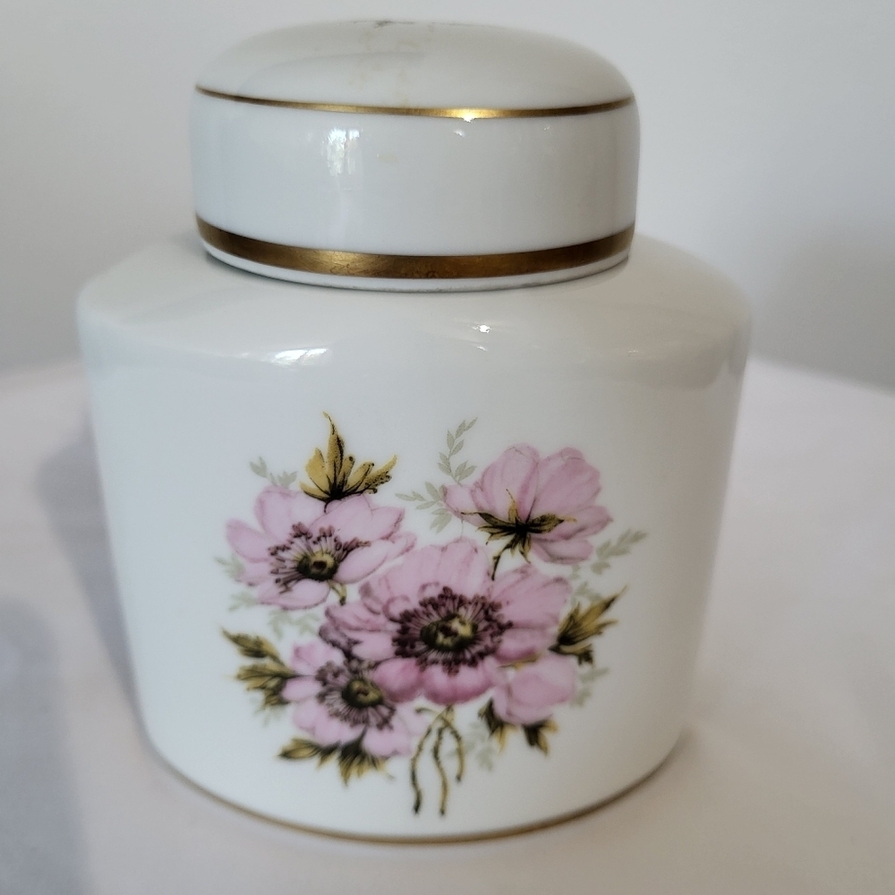 Limoges France Handpainted Ginger Jar  Vintage